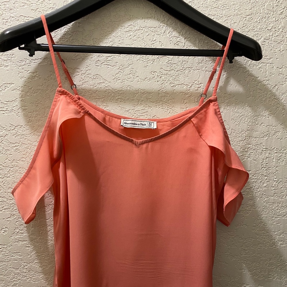 A&F strap w/ off the shoulder blouse orange size M